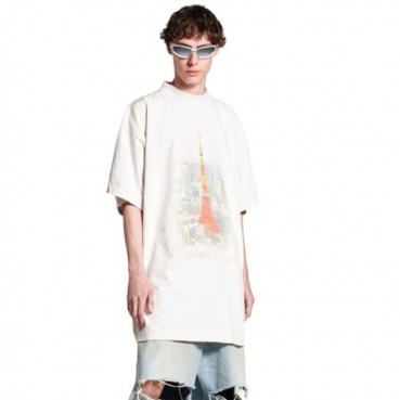 발렌시아가 남성 라운드 반팔 티셔츠 - Balenciaga Mens Round Tshirts 