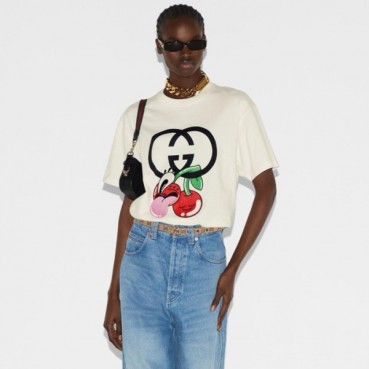 구찌 여성 라운드 반팔 티셔츠 - Gucci Womens Round Tshirts 