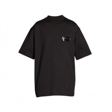 발렌시아가 남성 블랙 반팔 티셔츠 - Balenciaga Mens Black Tshirts 
