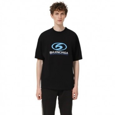 발렌시아가 남성 블랙 반팔 티셔츠 - Balenciaga Mens Black Tshirts 