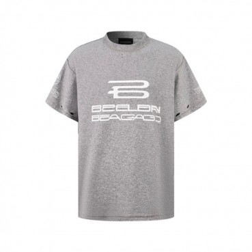 발렌시아가 남성 그레이 반팔 티셔츠 - Balenciaga Mens Gray Tshirts 