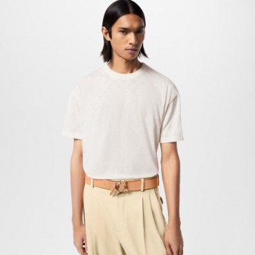 루이비통 남성 화이트 반팔 티셔츠 - Louis vuitton Mens White Tshirts 