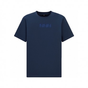 펜디 남성 블루 반팔 티셔츠 - Fendi Mens Blue Tshirts 