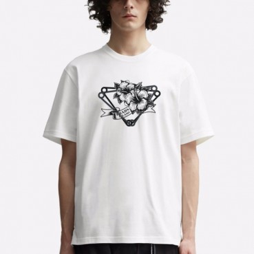 프라다 남성 화이트 반팔 티셔츠 - Prada Mens Round Tshirts 