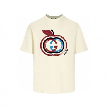 구찌 남/녀 아이보리 티셔츠 - Gucci Unisex Ivory Tshirts 