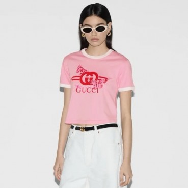 구찌 여성 라운드 반팔 티셔츠 - Gucci Womens Round Tshirts 