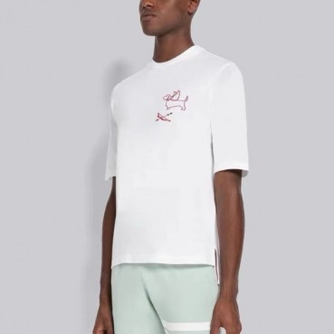 톰브라운 남/녀 라운드 반팔티 - Thom Browne Unisex Round Tshirts 