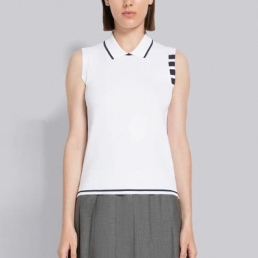 톰브라운 여성 라운드 나시 - Thom Browne Womens Sleeveless Top 