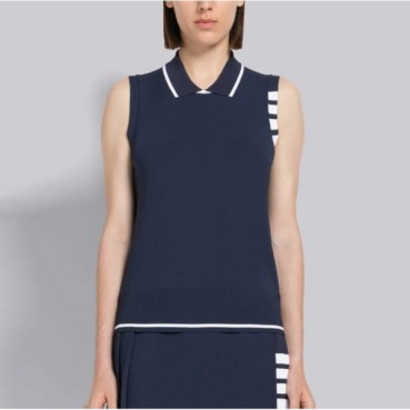 톰브라운 여성 라운드 나시 - Thom Browne Womens Sleeveless Top 