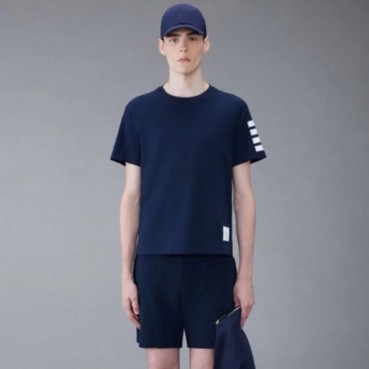 톰브라운 남성 라운드 반팔티 - Thom Browne Mens Round Tshirts 