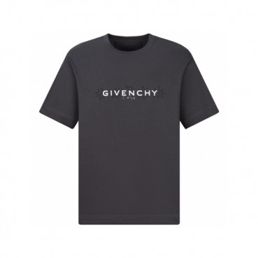 지방시 남성 차콜 반팔 티셔츠 - Givenchy Mens Charcoal Tshirts 