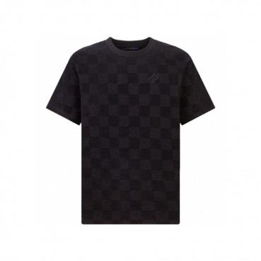 루이비통 남성 블랙 반팔 티셔츠 - Louis vuitton Mens Black Tshirts 
