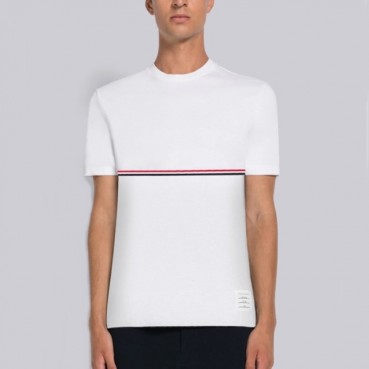 톰브라운 남성 크루넥 반팔티 - Thom Browne Mens Tshirts 