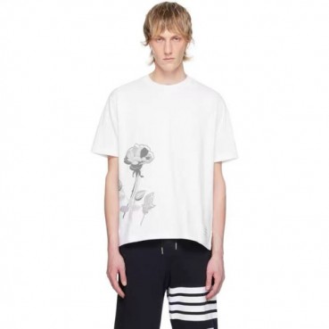 톰브라운 남성 크루넥 반팔티 - Thom Browne Mens Tshirts 