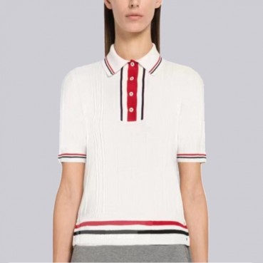 톰브라운 여성 폴로 반팔티 - Thom Browne Womens Tshirts 