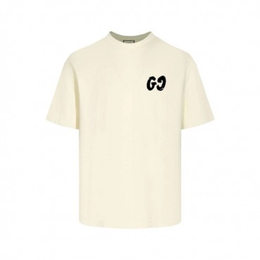 구찌 남성 아이보리 반팔 티셔츠 - Gucci Mens Ivory Tshirts 