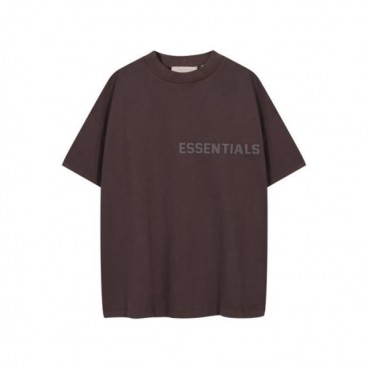 피어오브갓 남성 반팔 티셔츠 - Fear of god Mens Brown Tshirts 