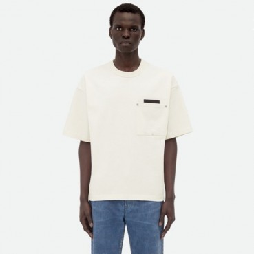 보테가베네타 남성 아이보리 반팔티 - Bottega veneta Mens Ivory Tshirts 