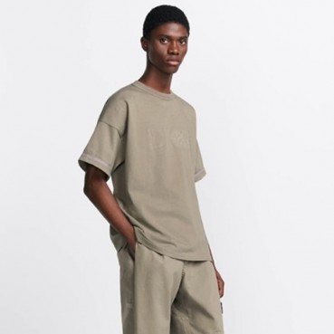 디올 남성 베이지 반팔 티셔츠 - Dior Mens Beige Tshirts 