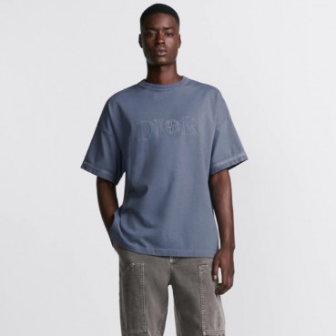 디올 남성 블루 반팔 티셔츠 - Dior Mens Blue Tshirts 