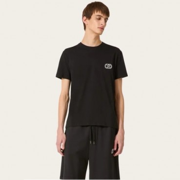 발렌티노 남성 블랙 반팔티 - Valentino Mens Black Tshirts 