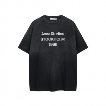 아크네 남/녀 블랙 반팔티 - Acne Unisex Black Tshirts 