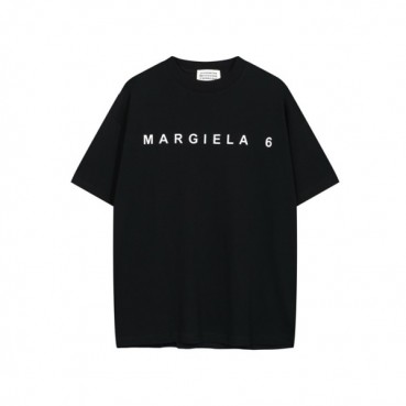 메종 마르지엘라 남성 블랙 반팔 티셔츠 - Maison Margiela Mens Black Tshirts 
