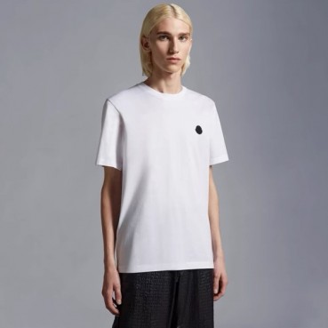 몽클레어 남성 패치 반팔티 - Moncler Mens White Tshirts 