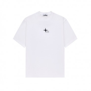 스톤아일랜드 남성 화이트 반팔 티셔츠 - Stone Island Mens White Tshirts 