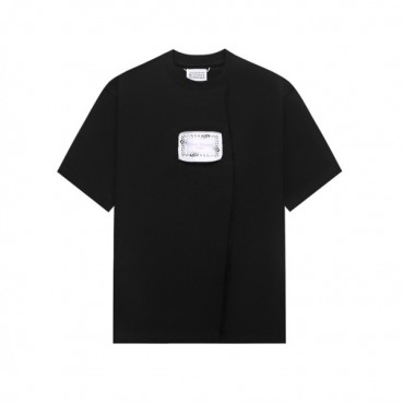 메종 마르지엘라 남성 블랙 반팔 티셔츠 - Maison Margiela Mens Black Tshirts 