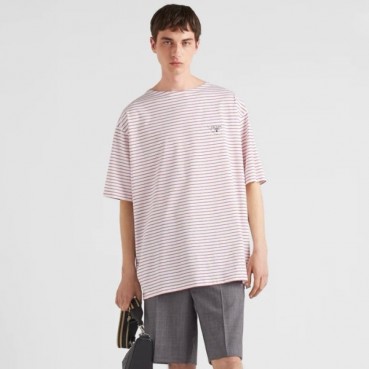 프라다 남성 레드 반팔 티셔츠 - Prada Mens Red Tshirts 