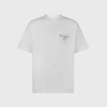 프라다 남성 화이트 반팔 티셔츠 - Prada Mens White Tshirts 