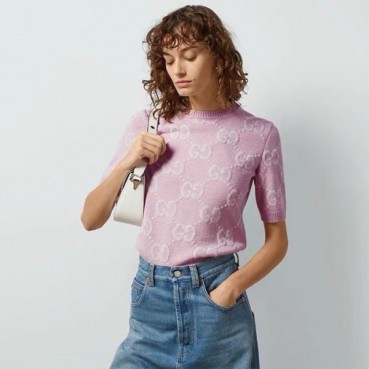 구찌 여성 연핑크 반팔티 - Gucci Womens Pink Tshirts 