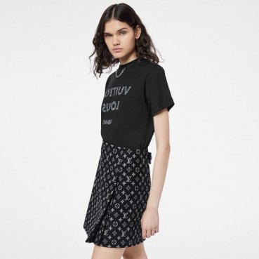 루이비통 여성 블랙 반팔티 - Louis vuitton Womens Black Tshirts 