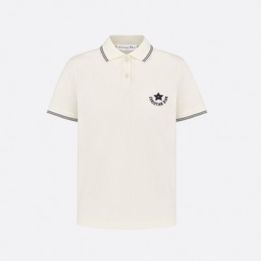 디올 여성 화이트 폴로 반팔티 - Dior Womens White Tshirts 