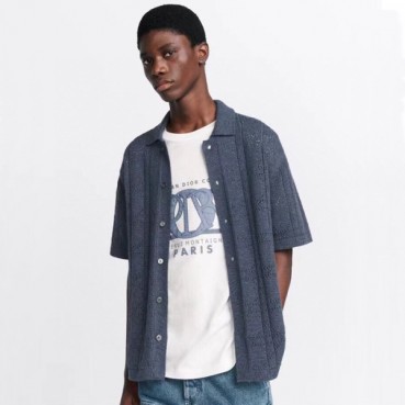 디올 남성 블루 반팔 티셔츠 - Dior Mens Blue Tshirts 