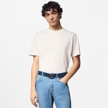 루이비통 남성 화이트 반팔 티셔츠 - Louis vuitton Mens White Tshirts 