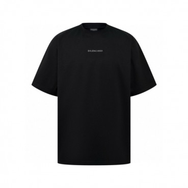발렌시아가 남성 블랙 반팔 티셔츠 - Balenciaga Mens Black Tshirts 