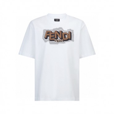 펜디 남성 라운드 반팔 티셔츠 - Fendi Mens Round Tshirts 