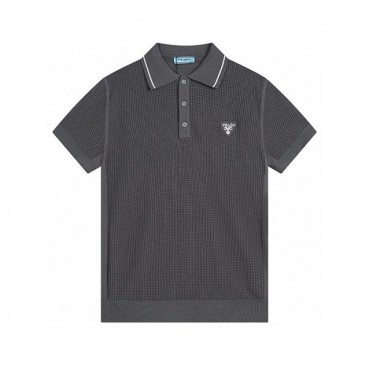 프라다 남성 그레이 폴로 반팔티 - Prada Mens Gray Tshirts 