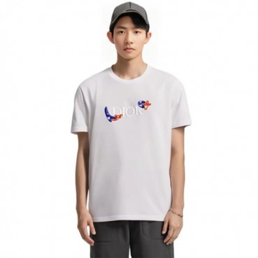 디올 남성 화이트 반팔 티셔츠 - Dior Mens White Tshirts 