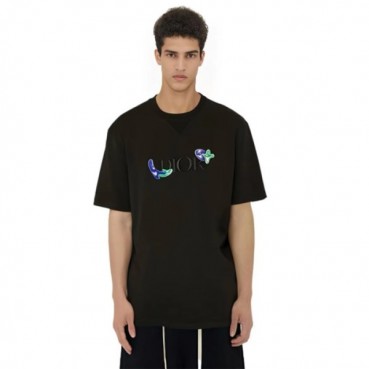 디올 남성 블랙 반팔 티셔츠 - Dior Mens Black Tshirts 