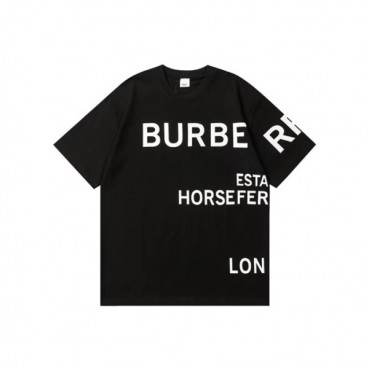 버버리 남성 블랙 반팔 티셔츠 - Burberry Mens Black Tshirts 