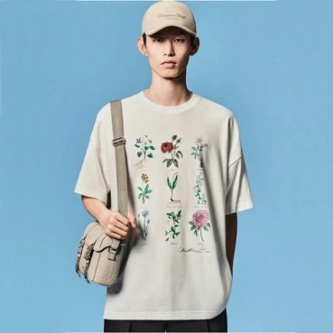 디올 남성 화이트 반팔 티셔츠 - Dior Mens White Tshirts 