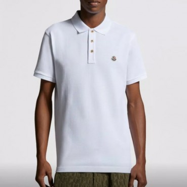 몽클레어 남성 화이트 폴로 반팔티 - Moncler Mens White Tshirts 