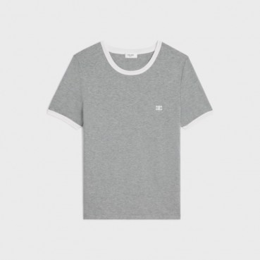 셀린느 여성 그레이 반팔 티셔츠 - Celine Womens Gray Tshirts 