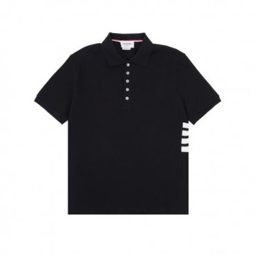 톰브라운 남성 네이비 폴로 반팔티 - Thom Browne Mens Navy Tshirts 