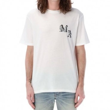 아미리 남성 화이트 반팔 티셔츠 - Amiri Mens White Tshirts 