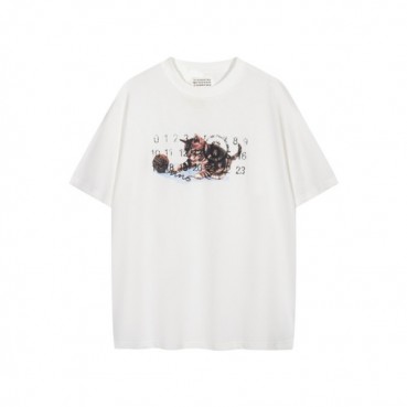 메종 마르지엘라 남/녀 화이트 반팔 티셔츠 - Maison Margiela Unisex White Tshirts 