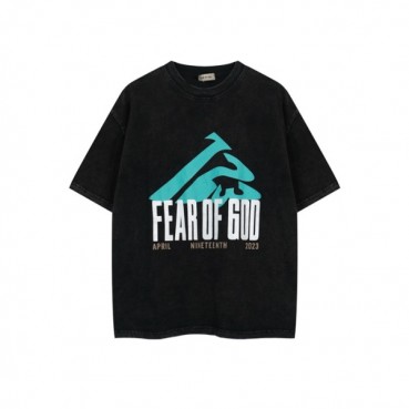 피어오브갓 남성 블랙 반팔 티셔츠 - Fear of god Mens Black Tshirts 